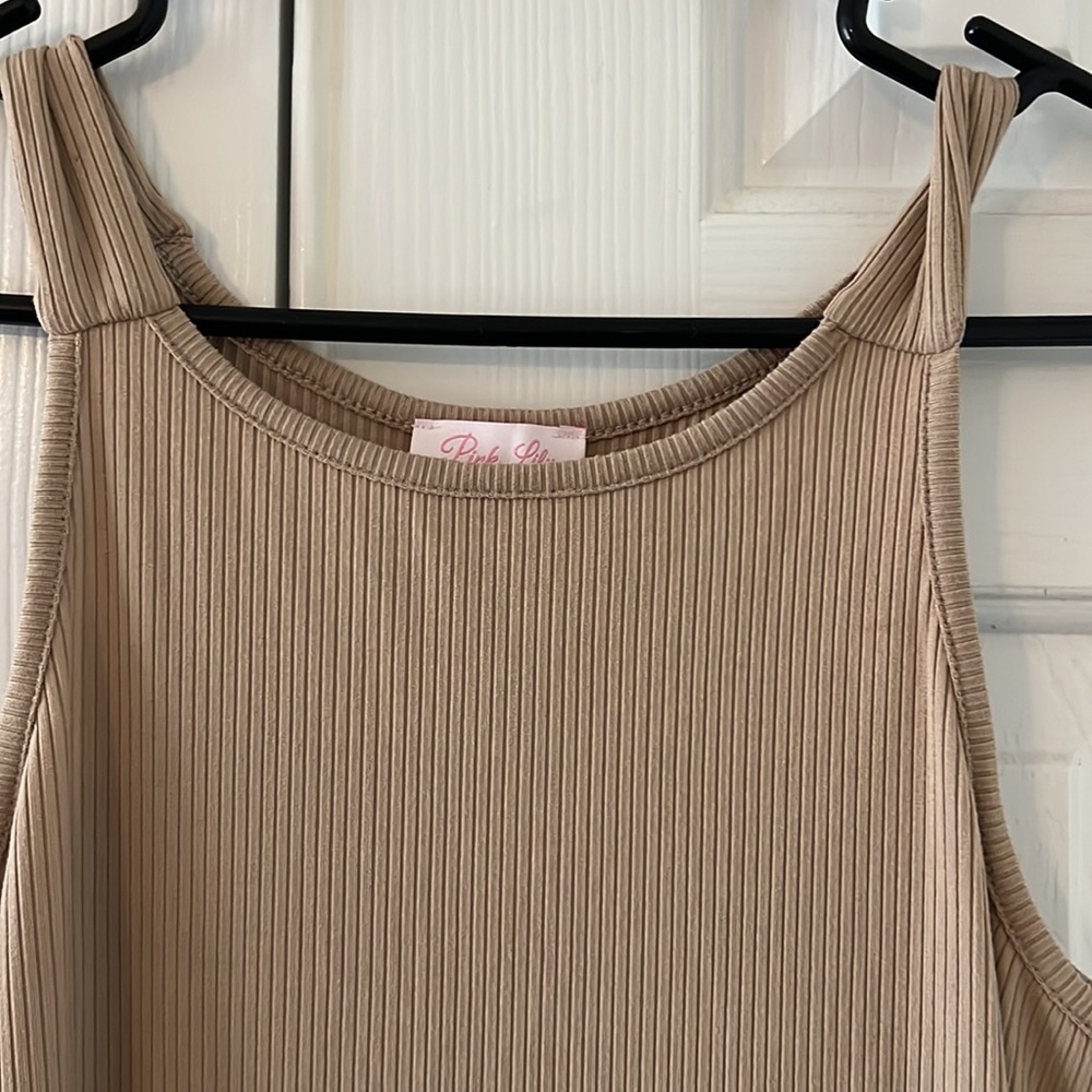 Pink Lily Ribbed Dress - Picture 3 of 4